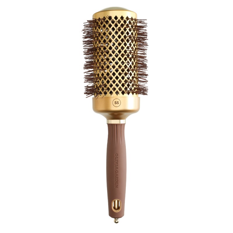 Четка за сешоар Olivia Garden EXPERT BLOWOUT SHINE Gold&Brown 55 мм