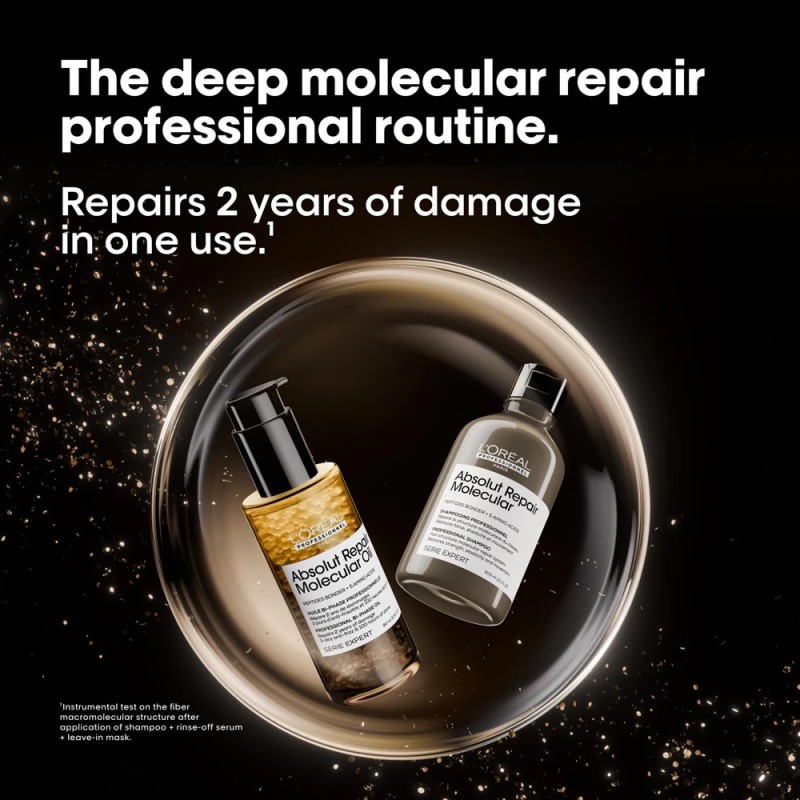Absolut Repair Molecular - подаръчна кутия с шампоан и масло за коса