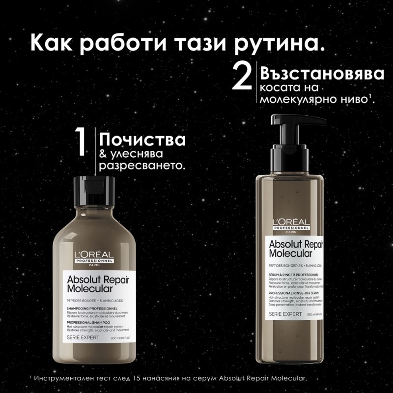 Absolut Repair Molecular - лимитирана подаръчна кутия Meteora с шампоан и серум с изплакване