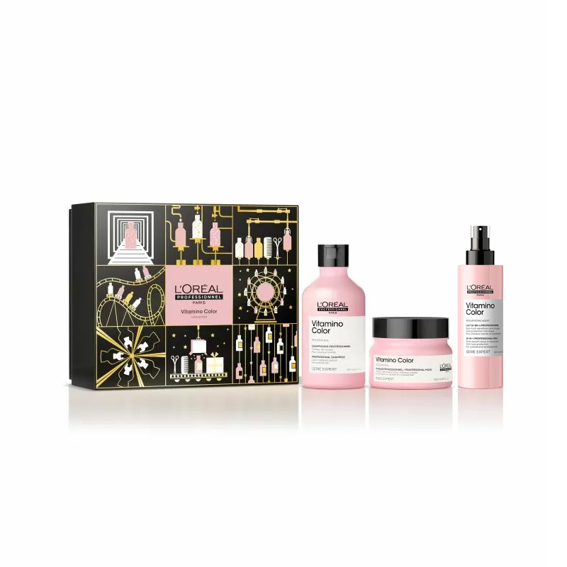 Vitamino Color - подаръчна кутия с шампоан, маска и спрей за боядисана коса 