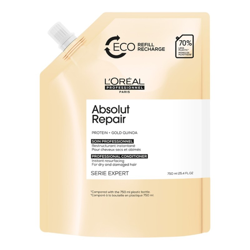 Absolut Repair Gold - Балсам за изтощена коса - рефил 750 ml