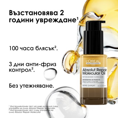 Absolut Repair Molecular - Двуфазно олио за блясък - 30 ml Absolut Repair Molecular - Двуфазно олио за блясък - 30 ml