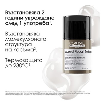 Absolut Repair Molecular - Маска без изплакване - в размер за пътуване - 50 ml