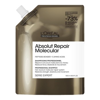 Absolut Repair Molecular - Шампоан за увредена коса - рефил 500 ml
