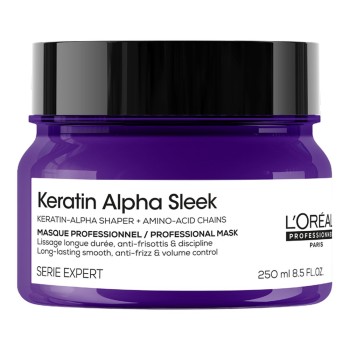 Keratin Alpha Sleek - Изглаждаща маска за непокорна коса - 250 ml