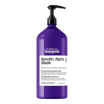 Keratin Alpha Sleek - Шампоан за изглаждане на непокорна коса - 1500 ml