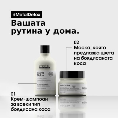 Metal Detox - Крем-шампоан за всеки тип боядисана коса - 1500 ml