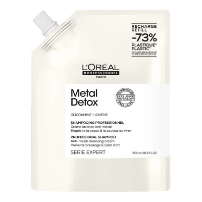 Metal Detox - Крем-шампоан за всеки тип боядисана коса - рефил 500 ml Metal Detox - Крем-шампоан за всеки тип боядисана коса - рефил 500 ml