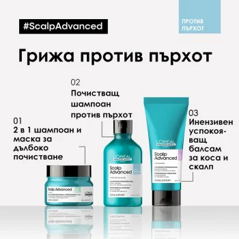 Anti-Dandruff - Почистващ шампоан против пърхот - 1500 ml
