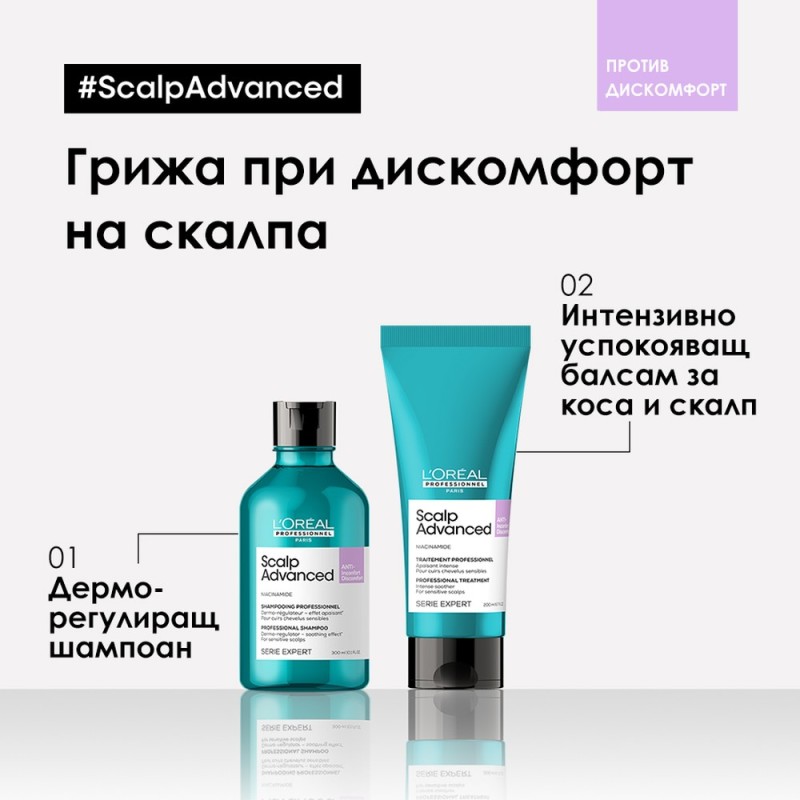 Anti-Discomfort - Дерморегулиращ шампоан за чувствителен скалп - 1500 ml Anti-Discomfort - Дерморегулиращ шампоан за чувствителен скалп - 1500 ml