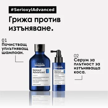 Serioxyl - Почистващ и уплътняващ шампоан при изтъняваща коса - 1500 ml
