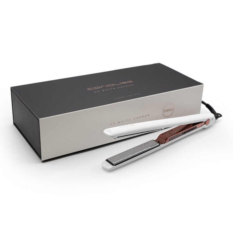 Преса за коса Corioliss C3 White Soft Touch Copper