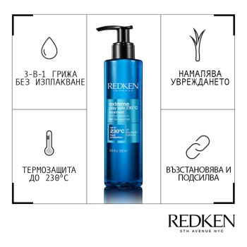 Термозащитен продукт 3-в-1 Redken Extreme Play Safe - 200 ml