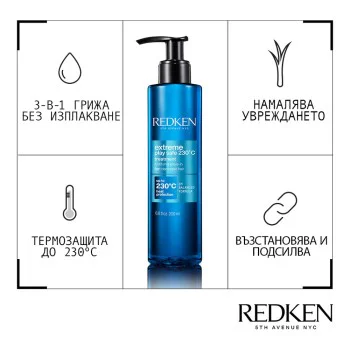 Термозащитен продукт 3-в-1 Redken Extreme Play Safe - 200 ml Термозащитен продукт 3-в-1 Redken Extreme Play Safe - 200 ml