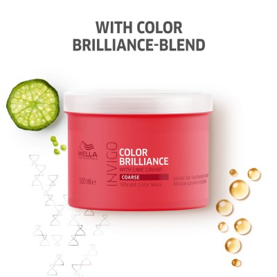 Маска за блясък на боядисаните гъсти коси - Invigo Brilliance - 500 ml