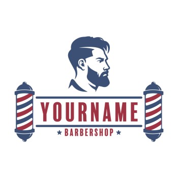 Персонализирана пелерина за боядисване Barbershop 01 [141 x 126 cm]