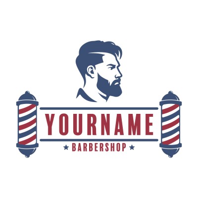 Персонализирана пелерина за боядисване Barbershop 01 [141 x 126 cm]