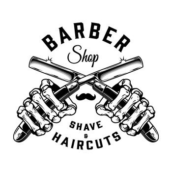 Персонализирана пелерина за боядисване Barbershop 02 [141 x 126 cm]