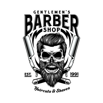 Персонализирана пелерина за боядисване Barbershop 07 [141 x 126 cm]