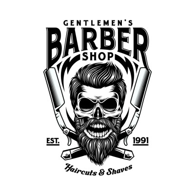 Персонализирана пелерина за боядисване Barbershop 07 [141 x 126 cm]