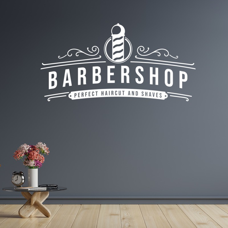 Стикер за витрина или стена за салон Barbershop 03