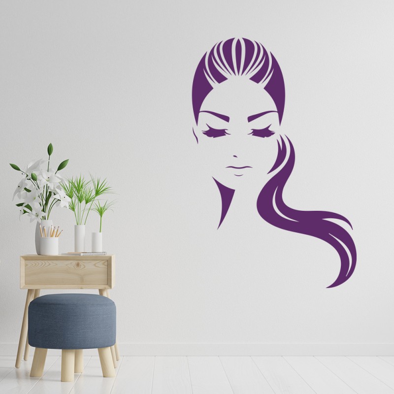 Стикер за витрина или стена за салон Beauty Woman 01