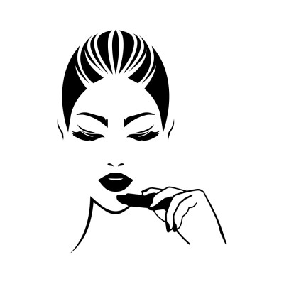 Стикер за витрина или стена за салон Beauty Woman 07