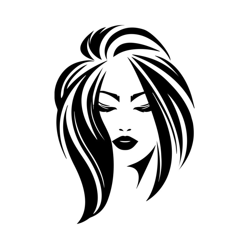 Стикер за витрина или стена за салон Beauty Woman 09