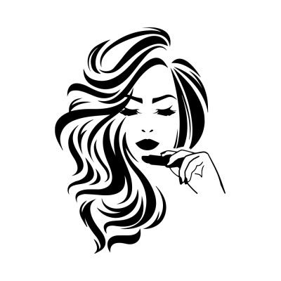 Стикер за витрина или стена за салон Beauty Woman 31