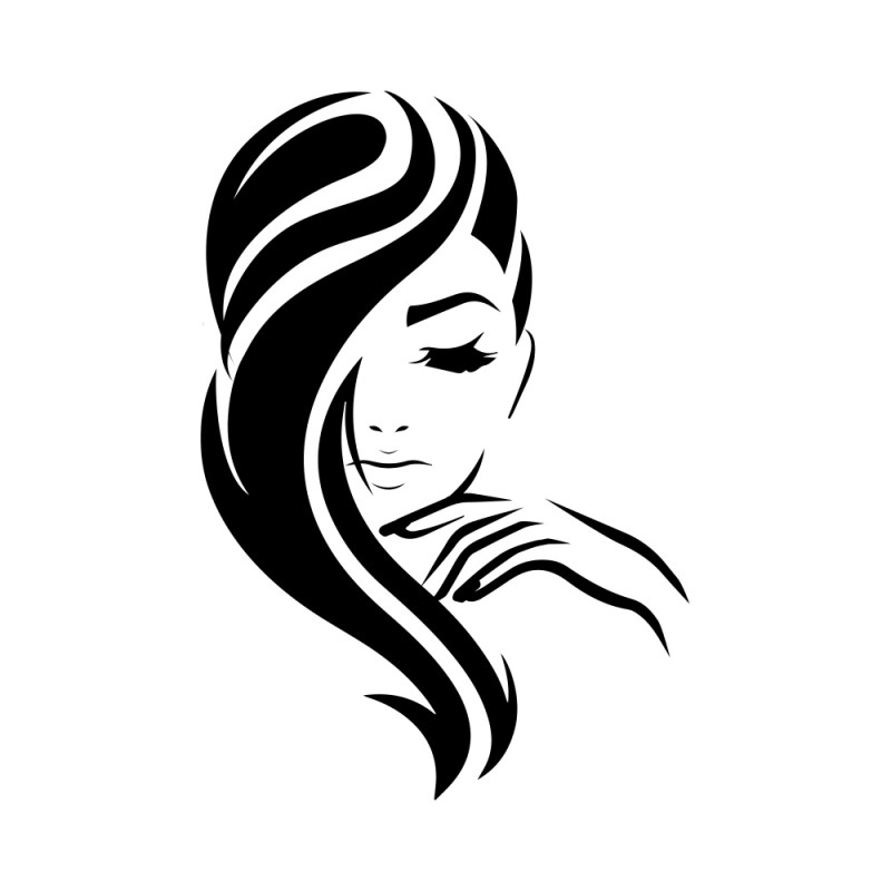 Стикер за витрина или стена за салон Beauty Woman 32